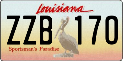 LA license plate ZZB170