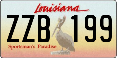 LA license plate ZZB199