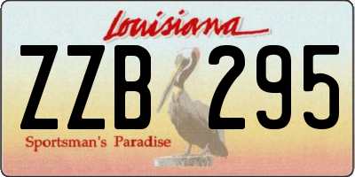 LA license plate ZZB295