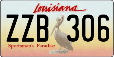 LA license plate ZZB306