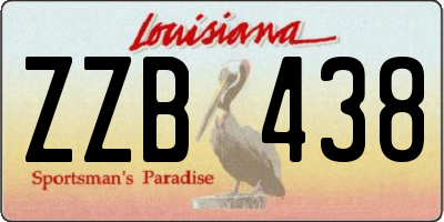 LA license plate ZZB438