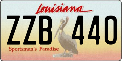 LA license plate ZZB440