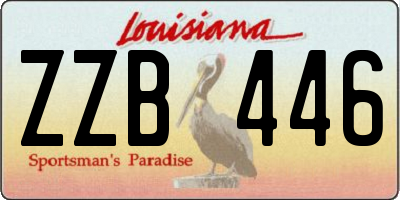 LA license plate ZZB446