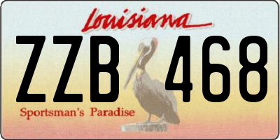 LA license plate ZZB468