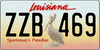 LA license plate ZZB469