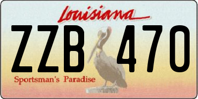 LA license plate ZZB470