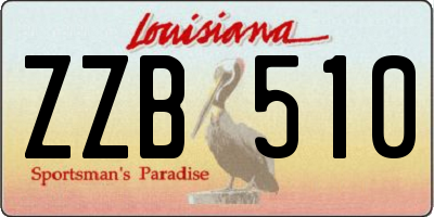 LA license plate ZZB510