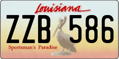 LA license plate ZZB586