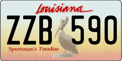 LA license plate ZZB590