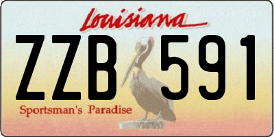 LA license plate ZZB591