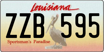 LA license plate ZZB595