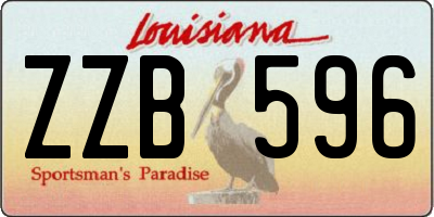 LA license plate ZZB596