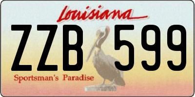 LA license plate ZZB599