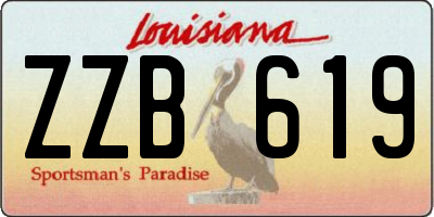 LA license plate ZZB619