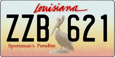 LA license plate ZZB621