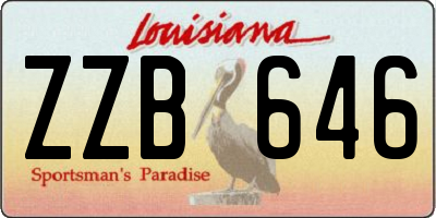 LA license plate ZZB646
