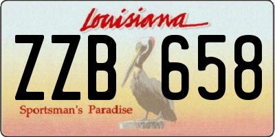 LA license plate ZZB658