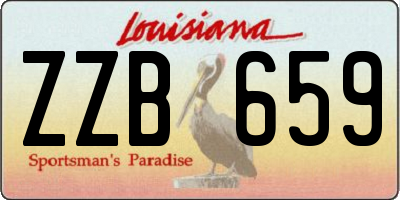 LA license plate ZZB659