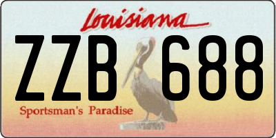 LA license plate ZZB688