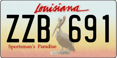 LA license plate ZZB691