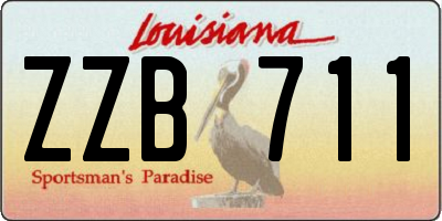 LA license plate ZZB711