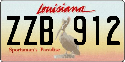 LA license plate ZZB912