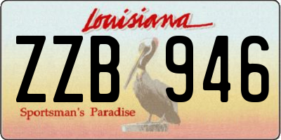 LA license plate ZZB946