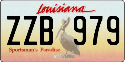 LA license plate ZZB979