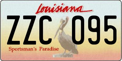 LA license plate ZZC095