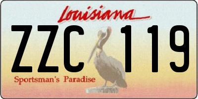 LA license plate ZZC119