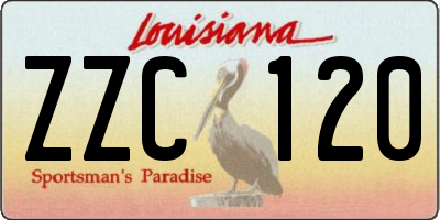 LA license plate ZZC120