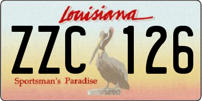 LA license plate ZZC126