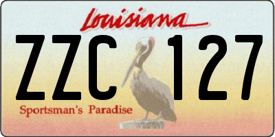 LA license plate ZZC127