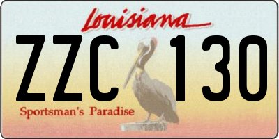 LA license plate ZZC130