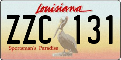 LA license plate ZZC131