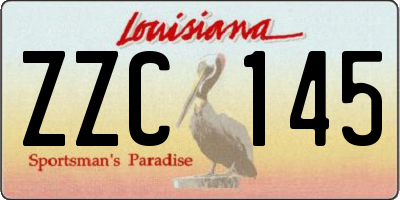 LA license plate ZZC145