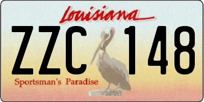 LA license plate ZZC148