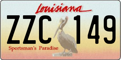 LA license plate ZZC149