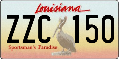 LA license plate ZZC150