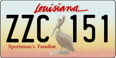 LA license plate ZZC151