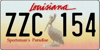 LA license plate ZZC154