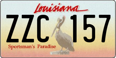 LA license plate ZZC157