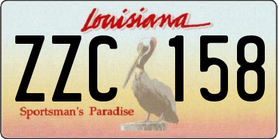 LA license plate ZZC158