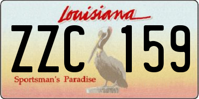 LA license plate ZZC159