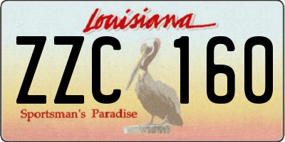 LA license plate ZZC160