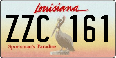 LA license plate ZZC161