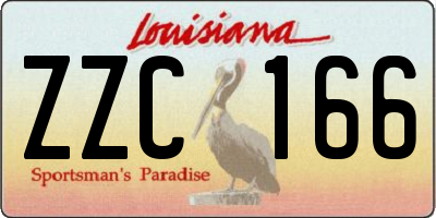 LA license plate ZZC166