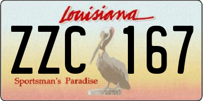 LA license plate ZZC167