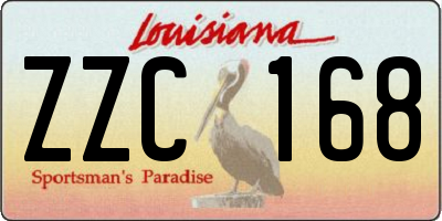 LA license plate ZZC168