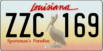 LA license plate ZZC169